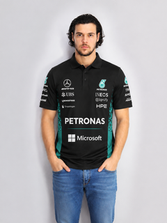 Camisa Polo Mercedes F1 2026 Preta