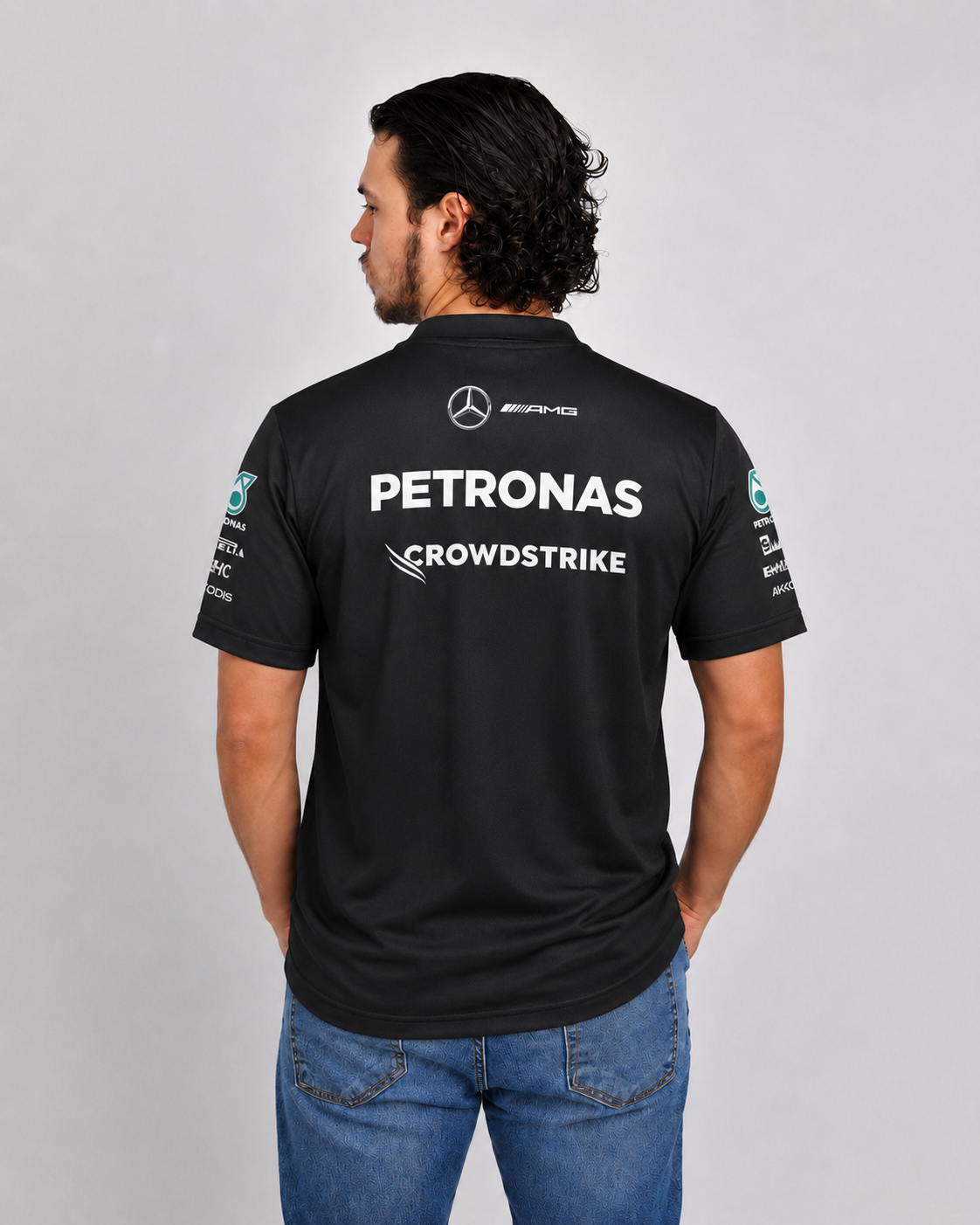 Camisa Polo Mercedes F1 2026 Preta