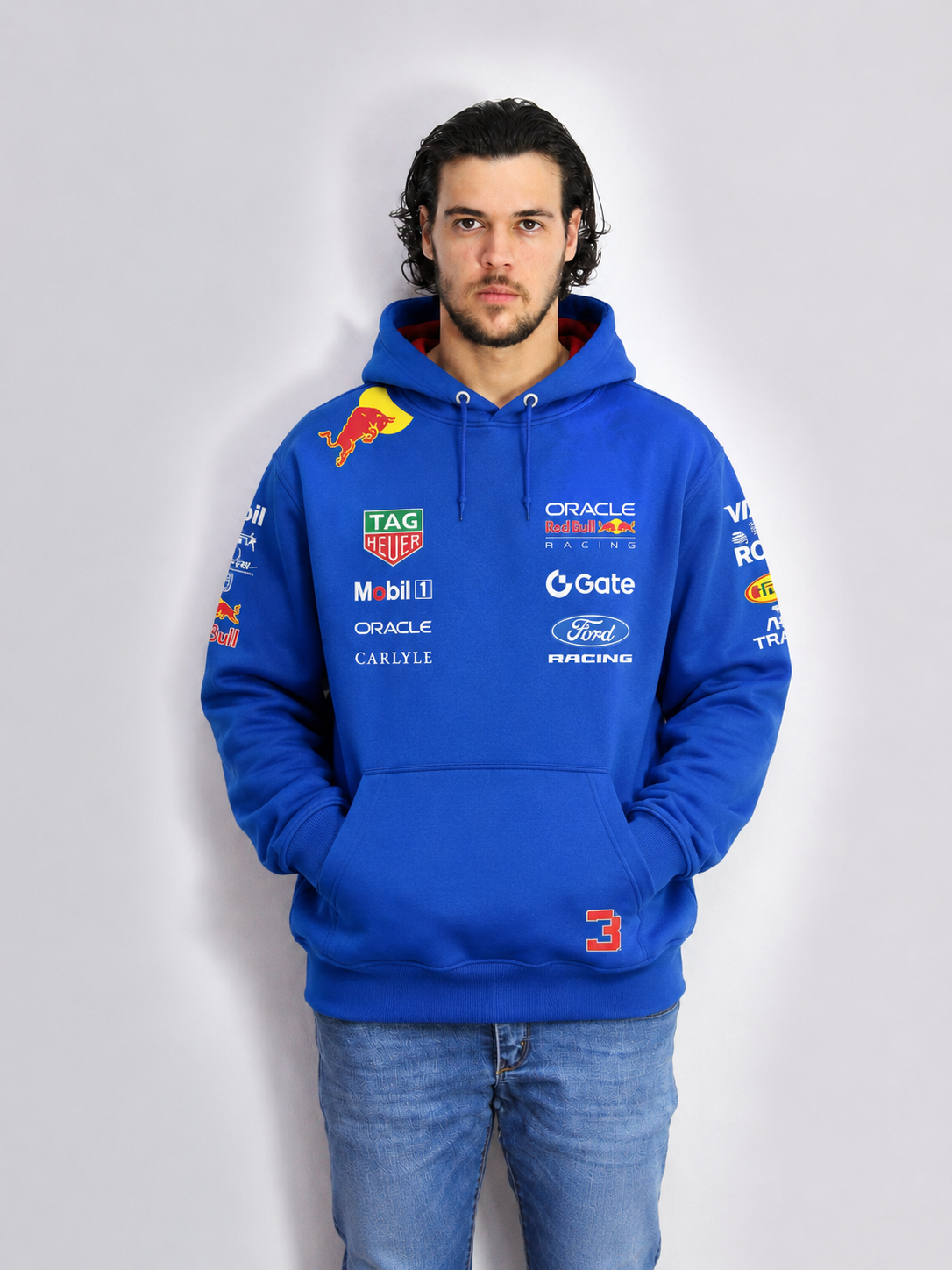 Moletom Canguru Max Verstappen Red Bull 2026 Azul Royal