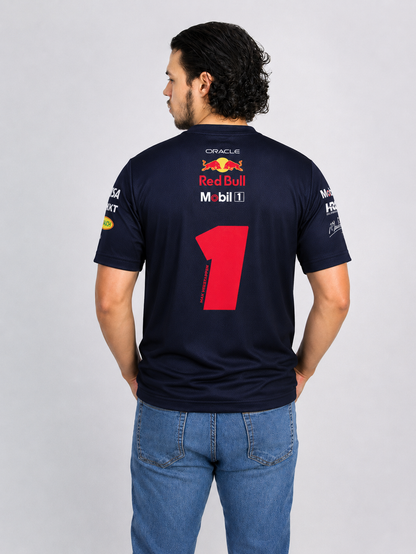 Camiseta Dryfit Red Bull Max Verstappen Azul Marinho 2025