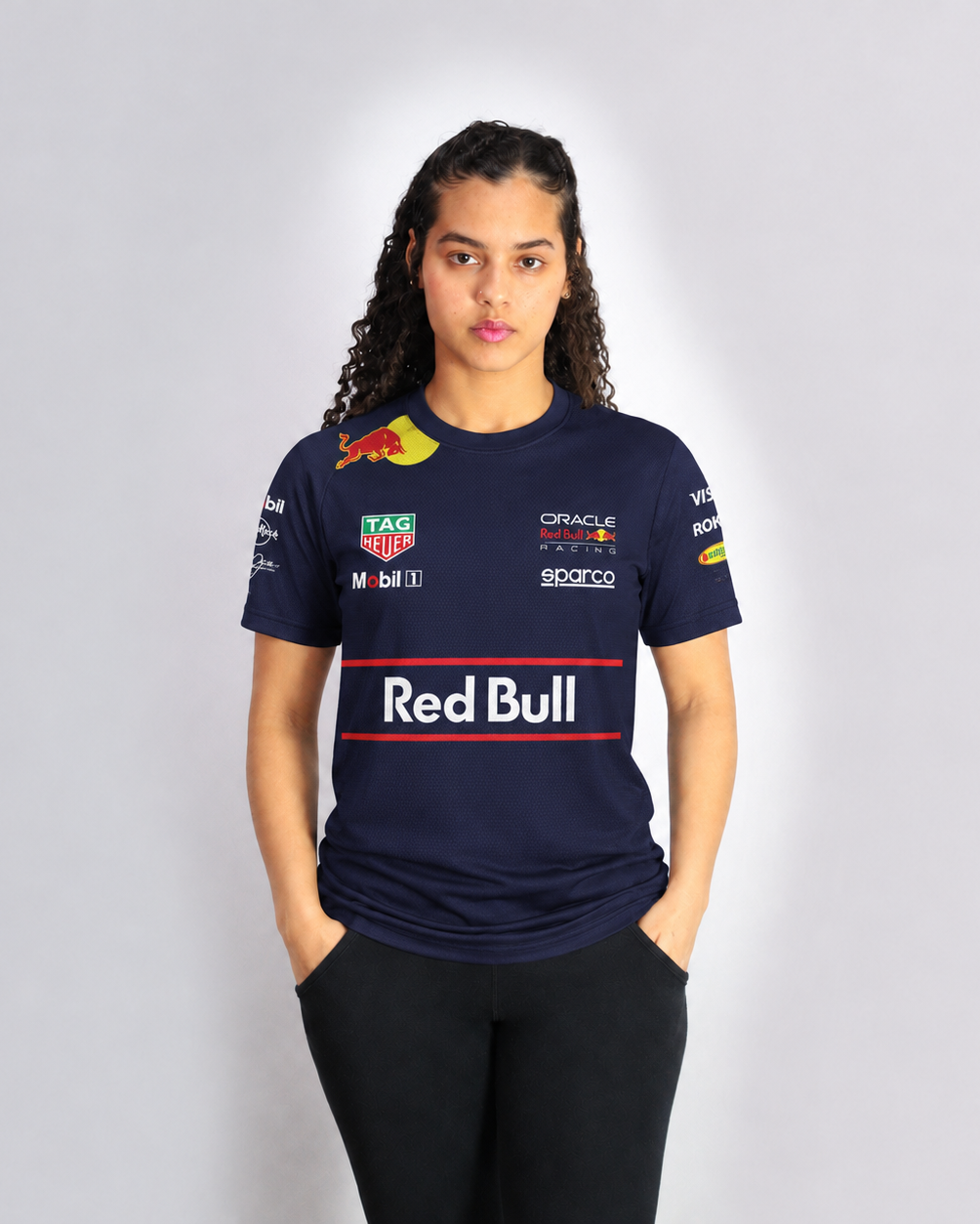 Camiseta Dryfit Red Bull Equipe Azul Marinho 2025
