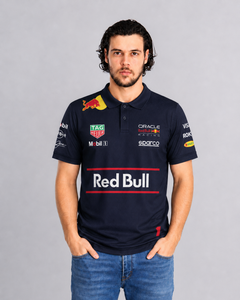 Camiseta Polo Red Bull Max Verstappen Azul Marinho 2025