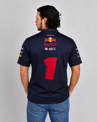 Camiseta Polo Red Bull Max Verstappen Azul Marinho 2025