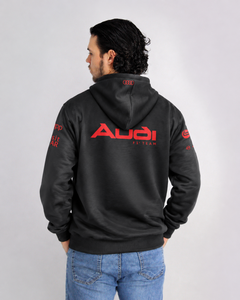 Moletom Canguru Audi F1 Red & Black 2026 Preto