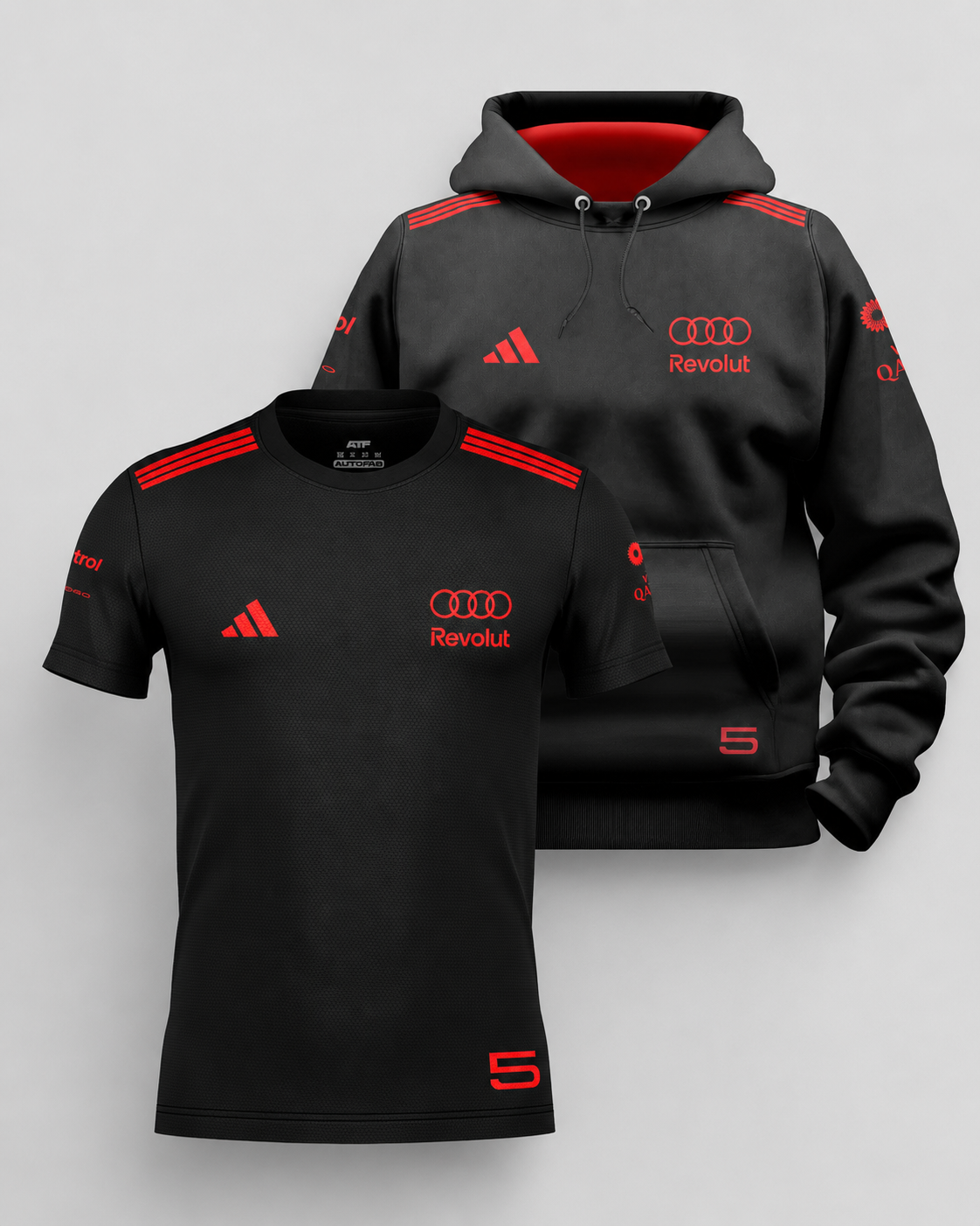 Combo Red & Black Gabriel Bortoleto Moletom Canguru + Camiseta Dryfit Preto
