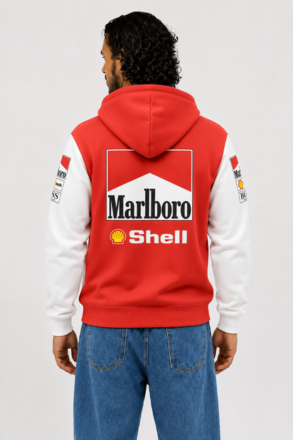 Moletom Canguru McLaren Marlboro Retrô Vermelho