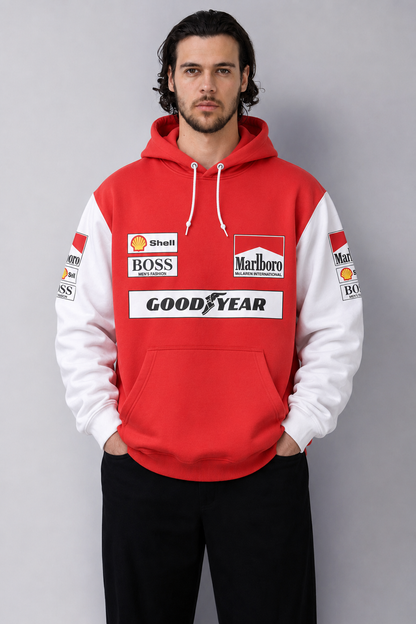 Moletom Canguru McLaren Marlboro Retrô Vermelho