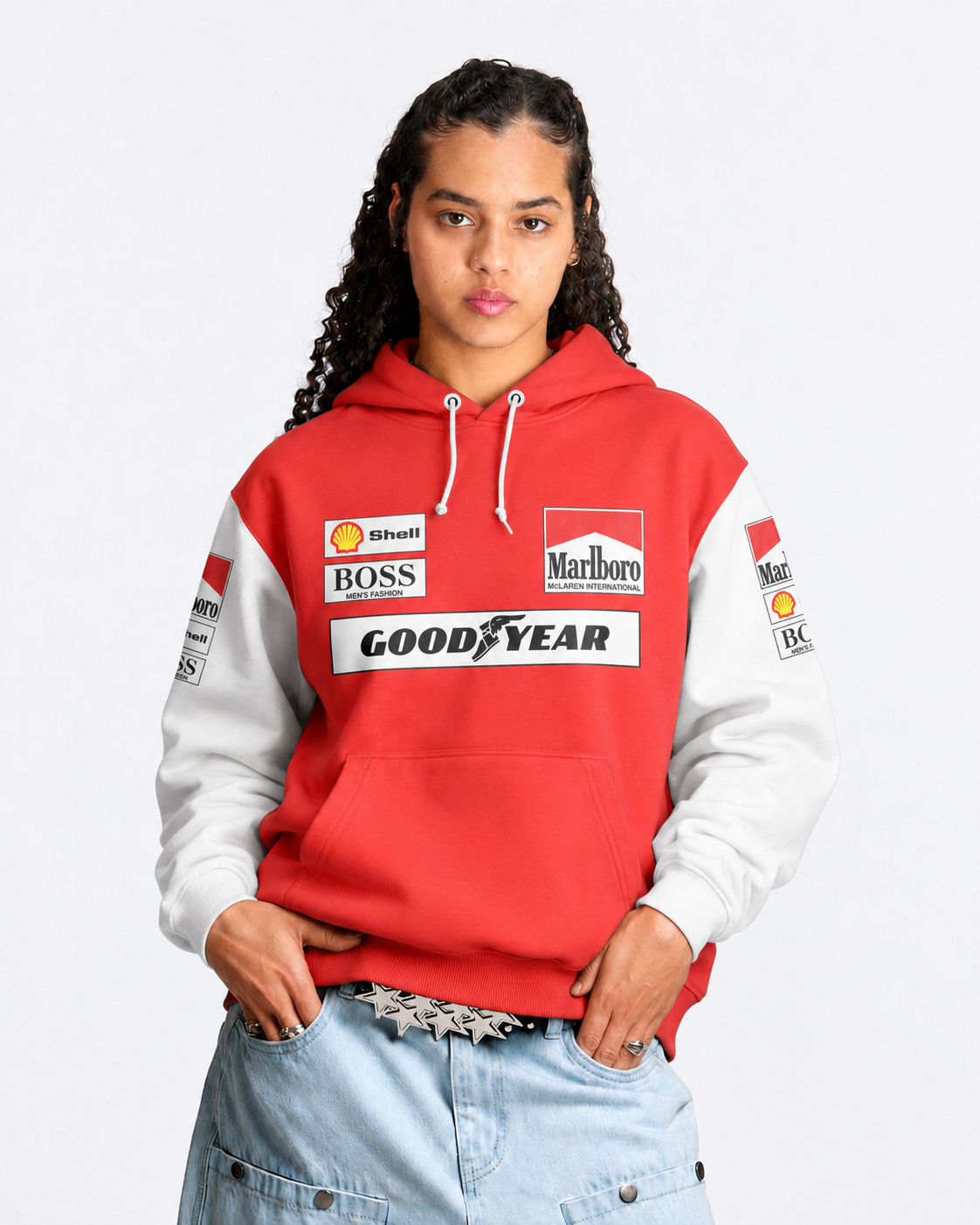 Moletom Canguru McLaren Marlboro Retrô Vermelho