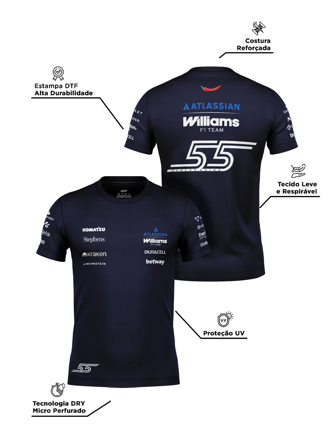Camiseta Carlos Sainz Williams Team 2026 Dryfit