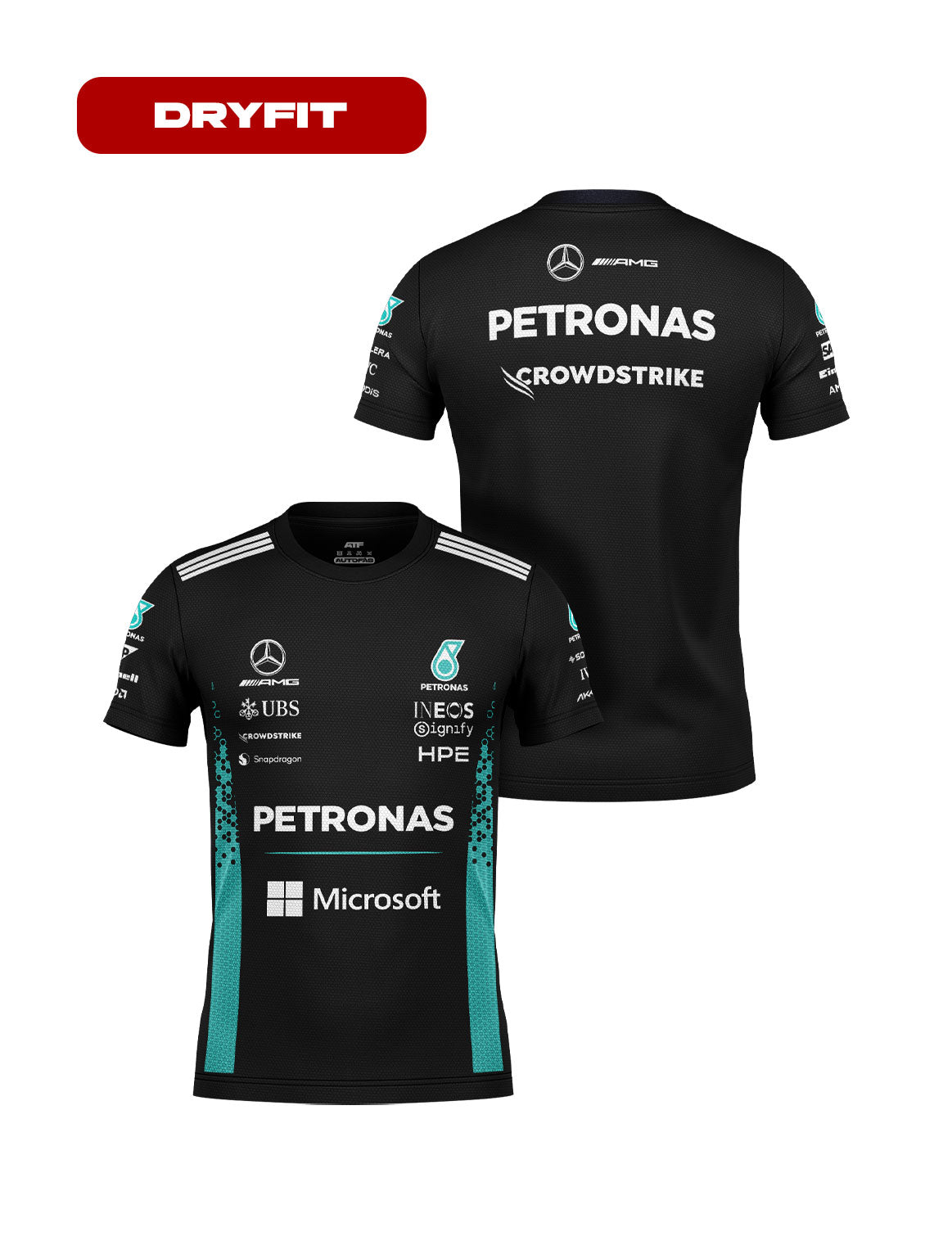Camiseta Dryfit Mercedes F1 2026 Preta