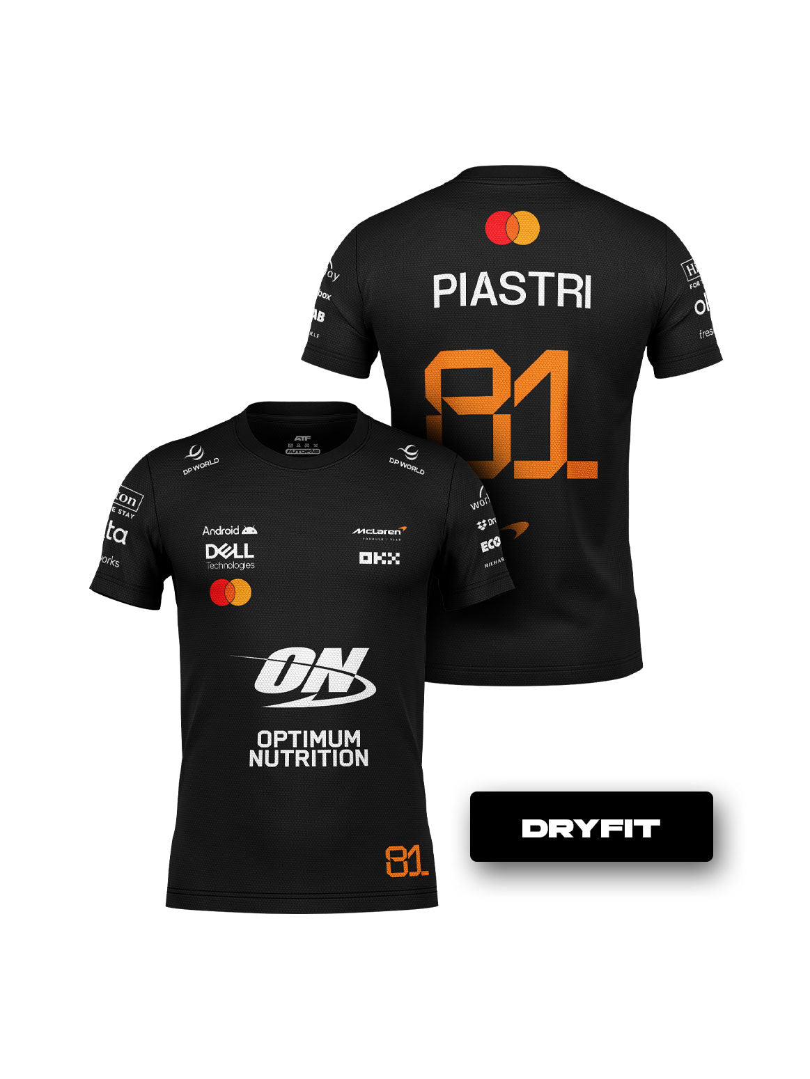 Camiseta Dryfit Oscar Piastri Mclaren F1 2026