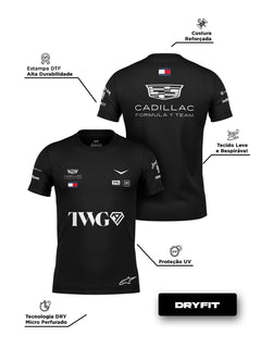 Camiseta Dryfit Cadillac F1 Equipe Preto