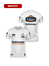 Camiseta DryFit Williams Retrô Rothmans Racing Branco