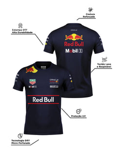Camiseta Dryfit Red Bull Equipe Azul Marinho 2025