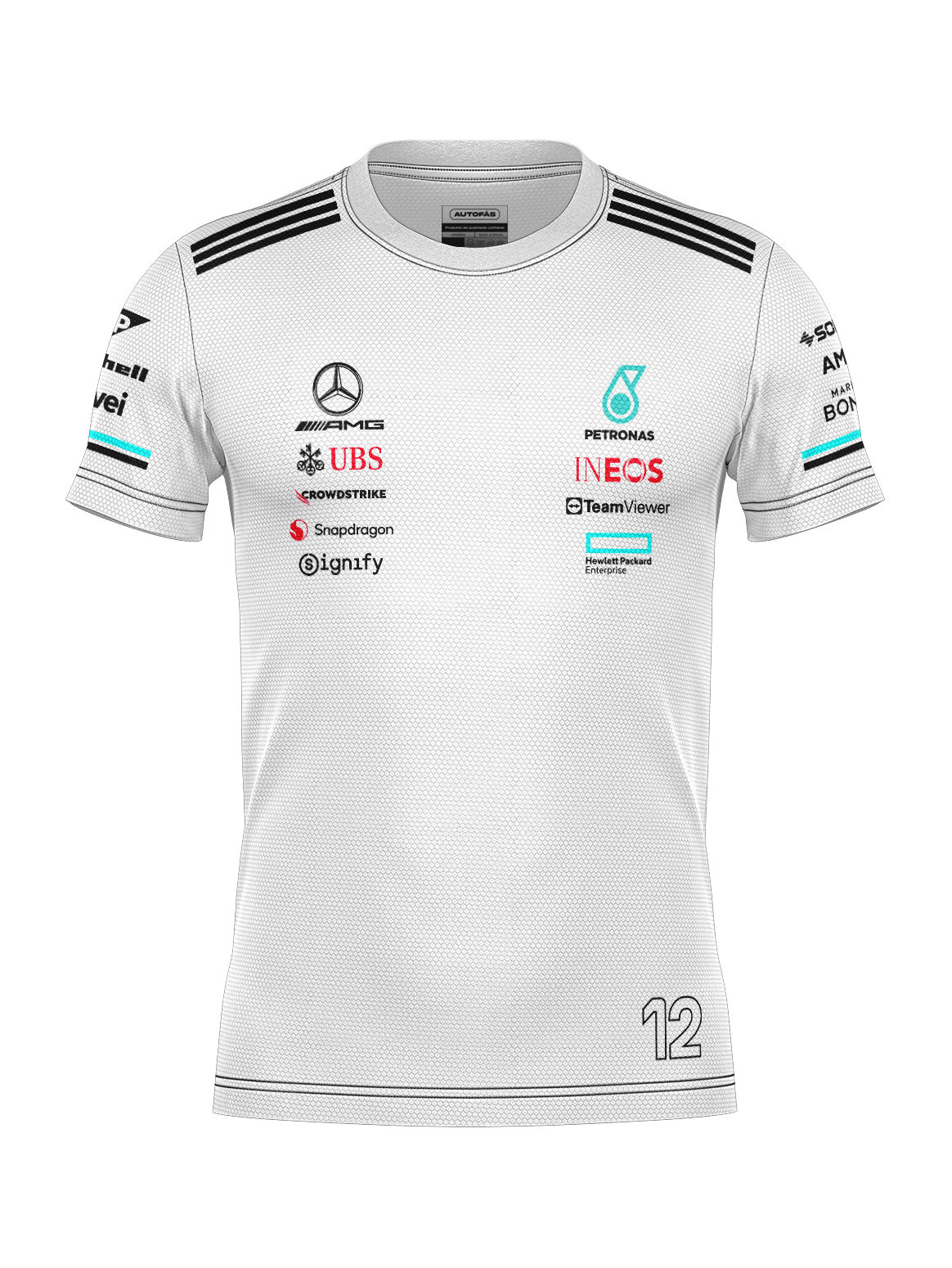 Camiseta Dryfit Mercedes Kimi Antonelli Branco 2025