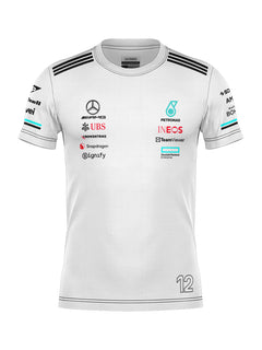 Camiseta Dryfit Mercedes Kimi Antonelli Branco 2025