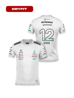 Camiseta Dryfit Mercedes Kimi Antonelli Branco 2025