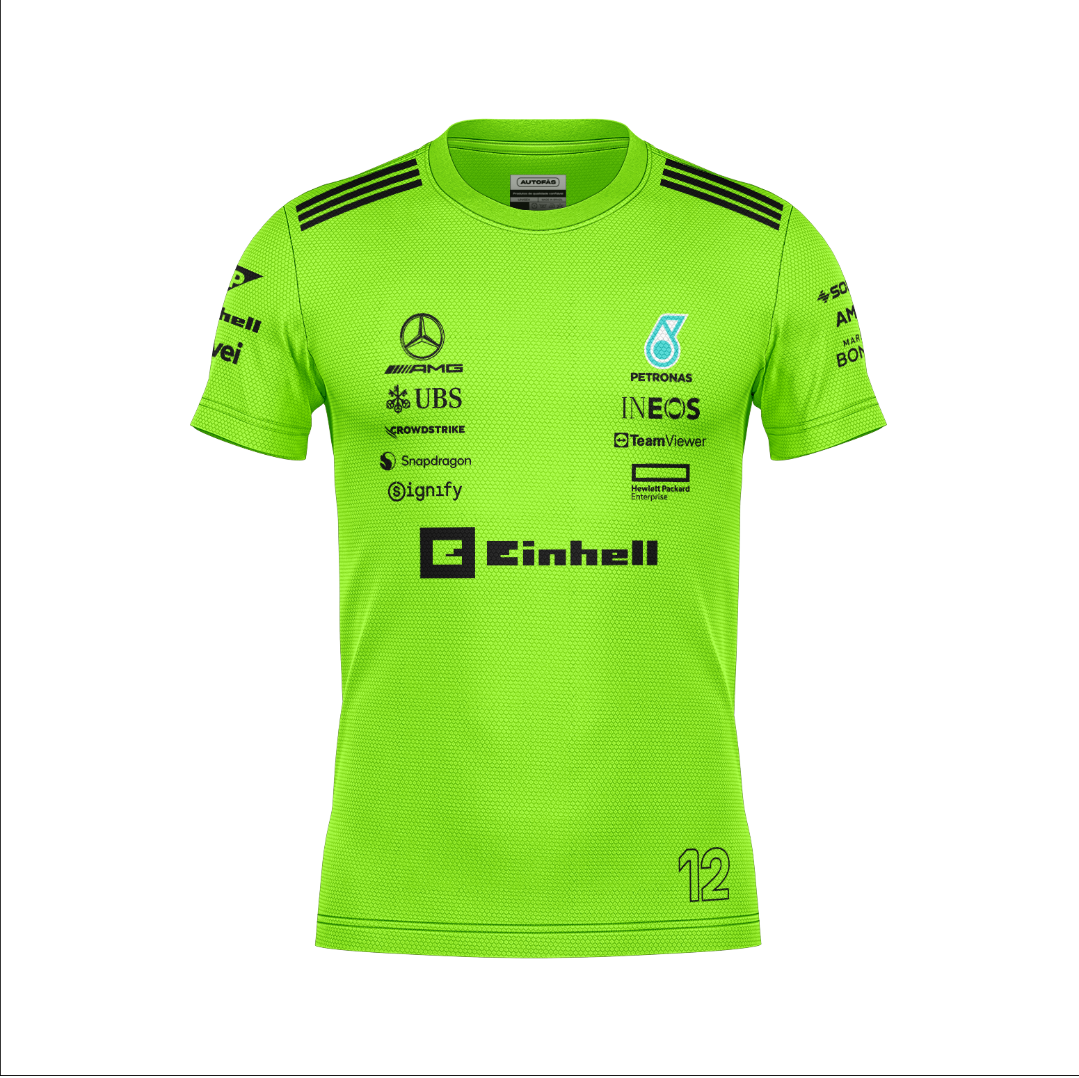 Camiseta Dryfit Mercedes Kimi Antoneli Verde Neon 2025