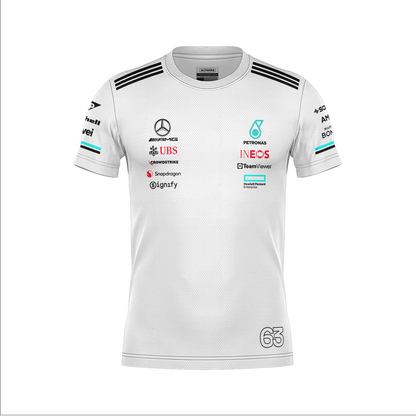 Camiseta Dryfit Mercedes George Russell Branco 2025