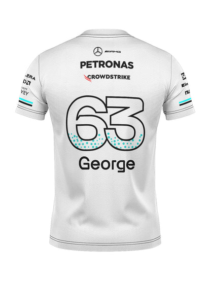 Camiseta Dryfit Mercedes George Russell Branco 2025
