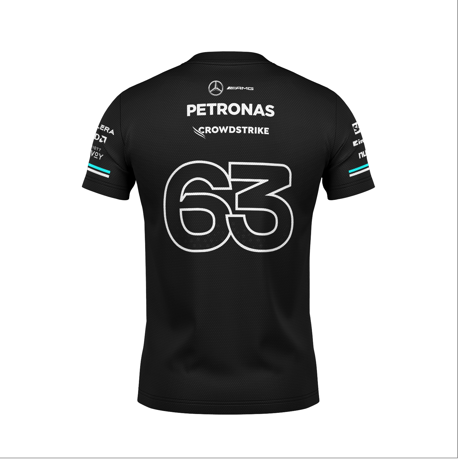 Camiseta Dryfit Mercedes George Russell Preto 2025