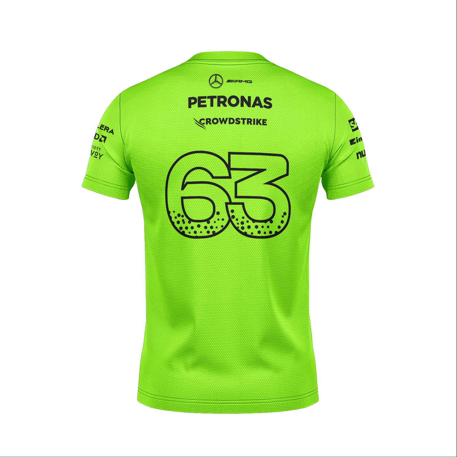 Camiseta Dryfit Mercedes George Russell Verde Neon 2025