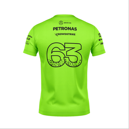 Camiseta Dryfit Mercedes George Russell Verde Neon 2025