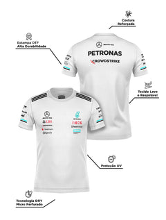 Camiseta Dryfit Mercedes Equipe Branco 2025
