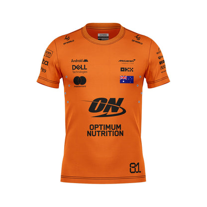 Camiseta Dryfit Mclaren Oscar Piastri Laranja 2025