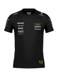 Camiseta Dryfit Aston Martin Fernando Alonso Preto 2025