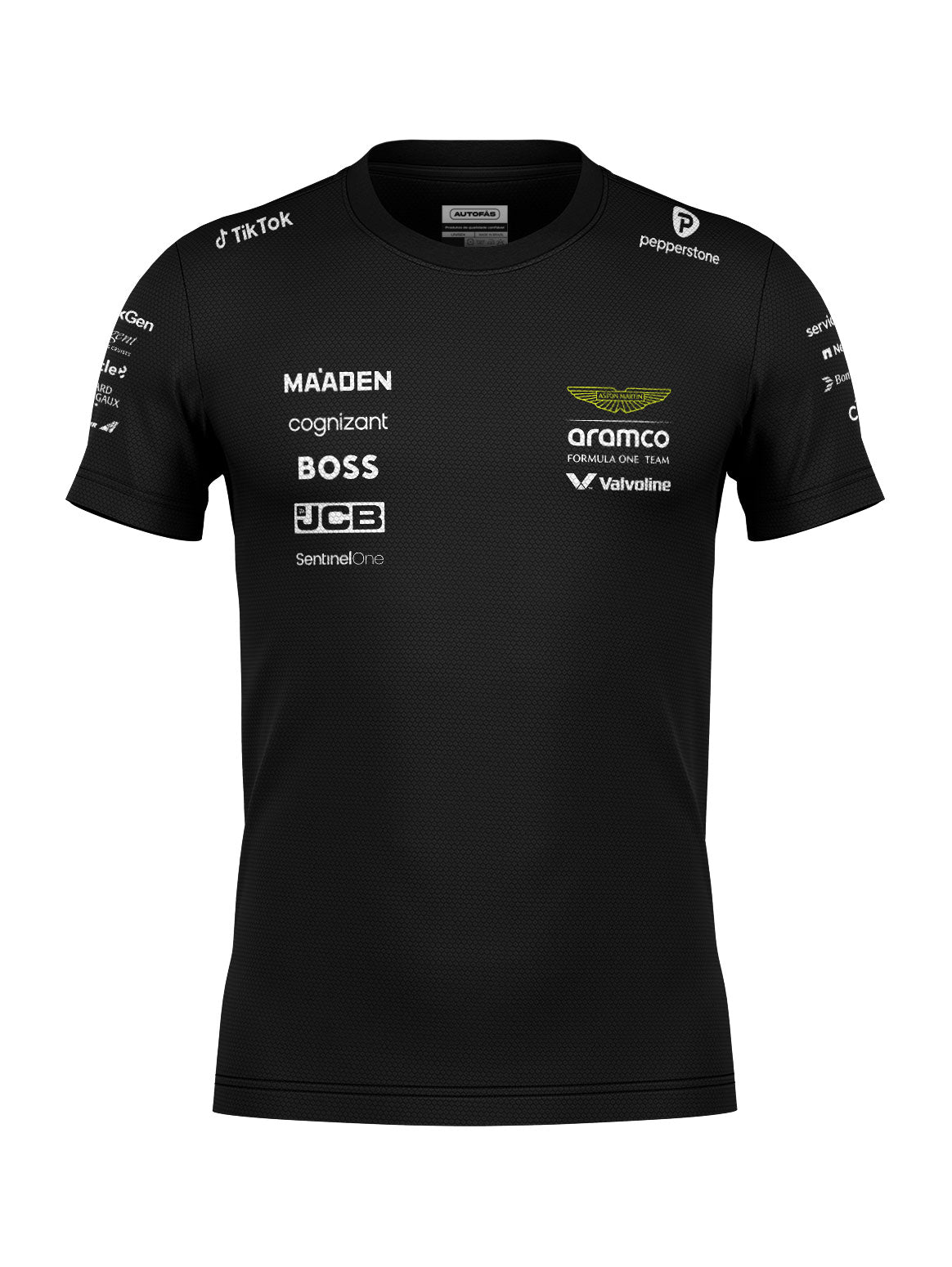 Camiseta Dryfit Aston Martin Equipe Preto 2025