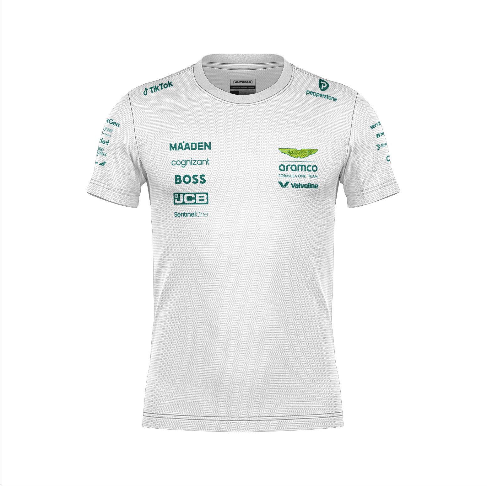 Camiseta Dryfit Aston Martin Equipe Branco 2025