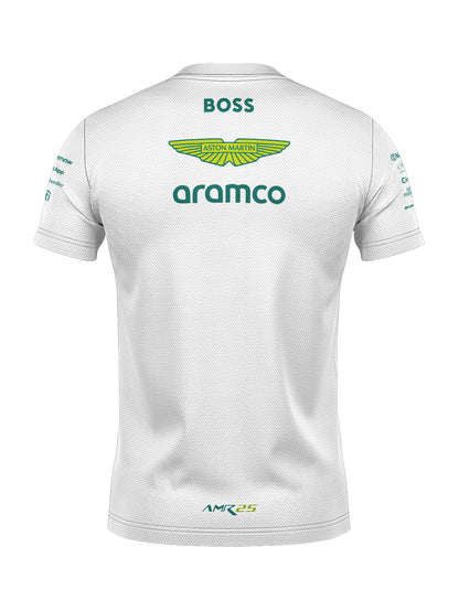Camiseta Dryfit Aston Martin Equipe Branco 2025
