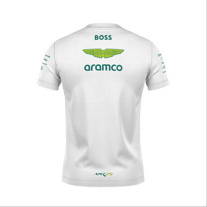 Camiseta Dryfit Aston Martin Equipe Branco 2025