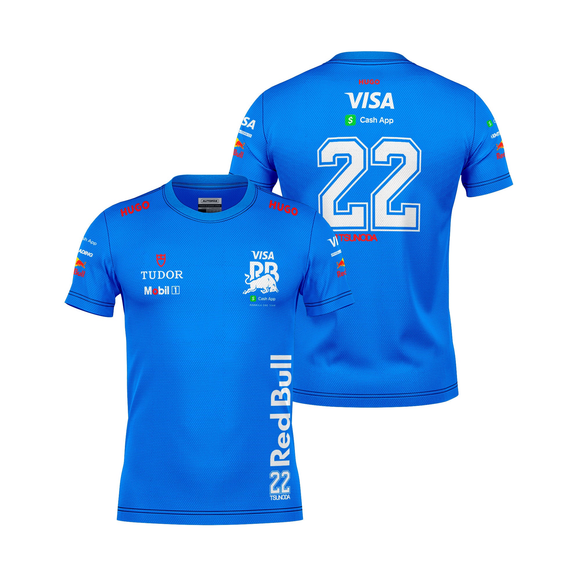 Camiseta Dryfit Racing Bulls  Yuki Tsunoda Azul Royal 2025