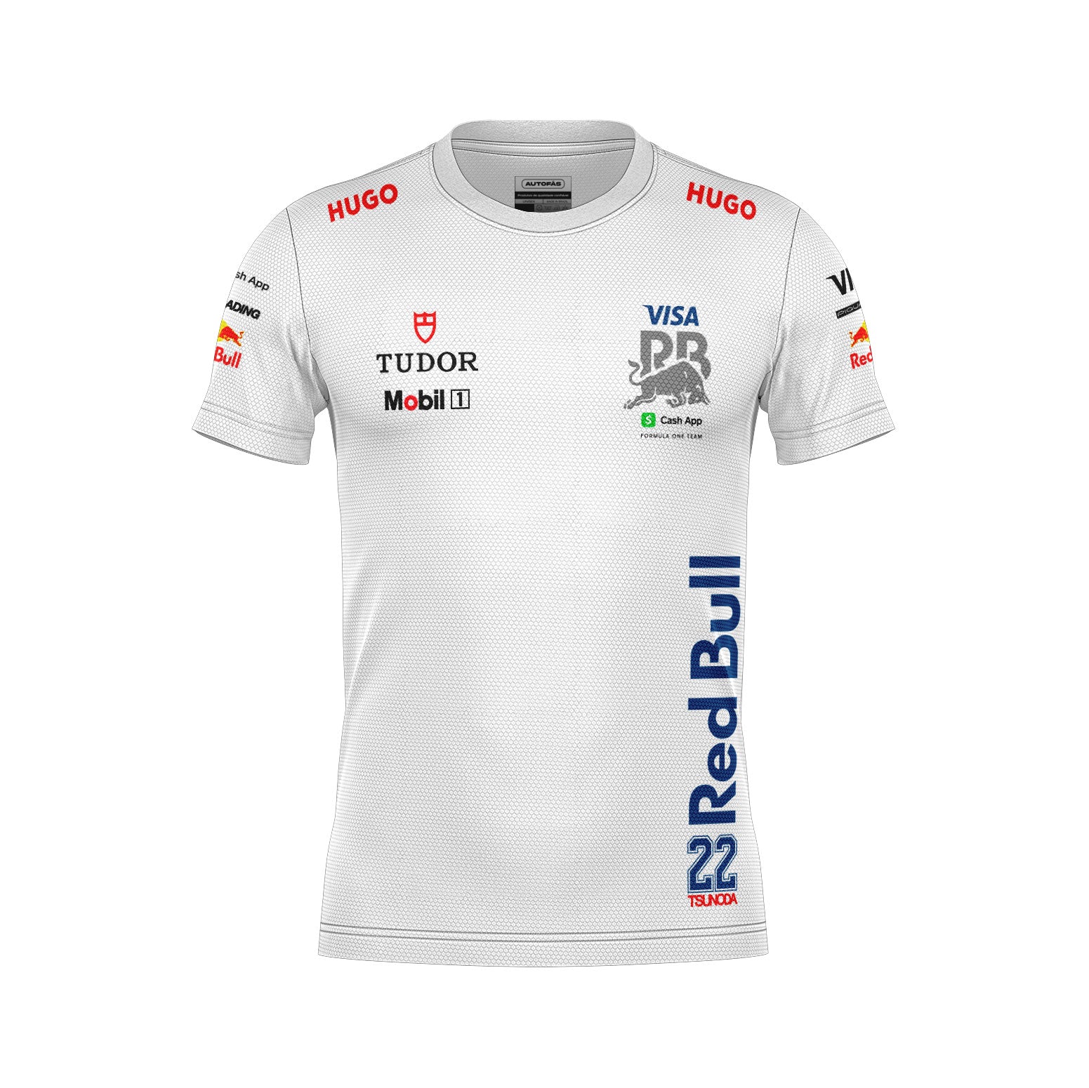 Camiseta Dryfit Racing Bulls  Yuki Tsunoda Branco 2025
