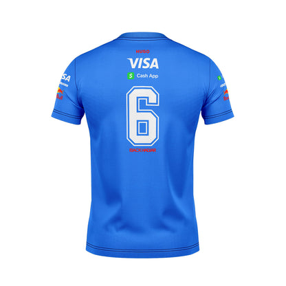 Camiseta Dryfit Racing Bulls  Isack Hadjar Azul Royal 2025