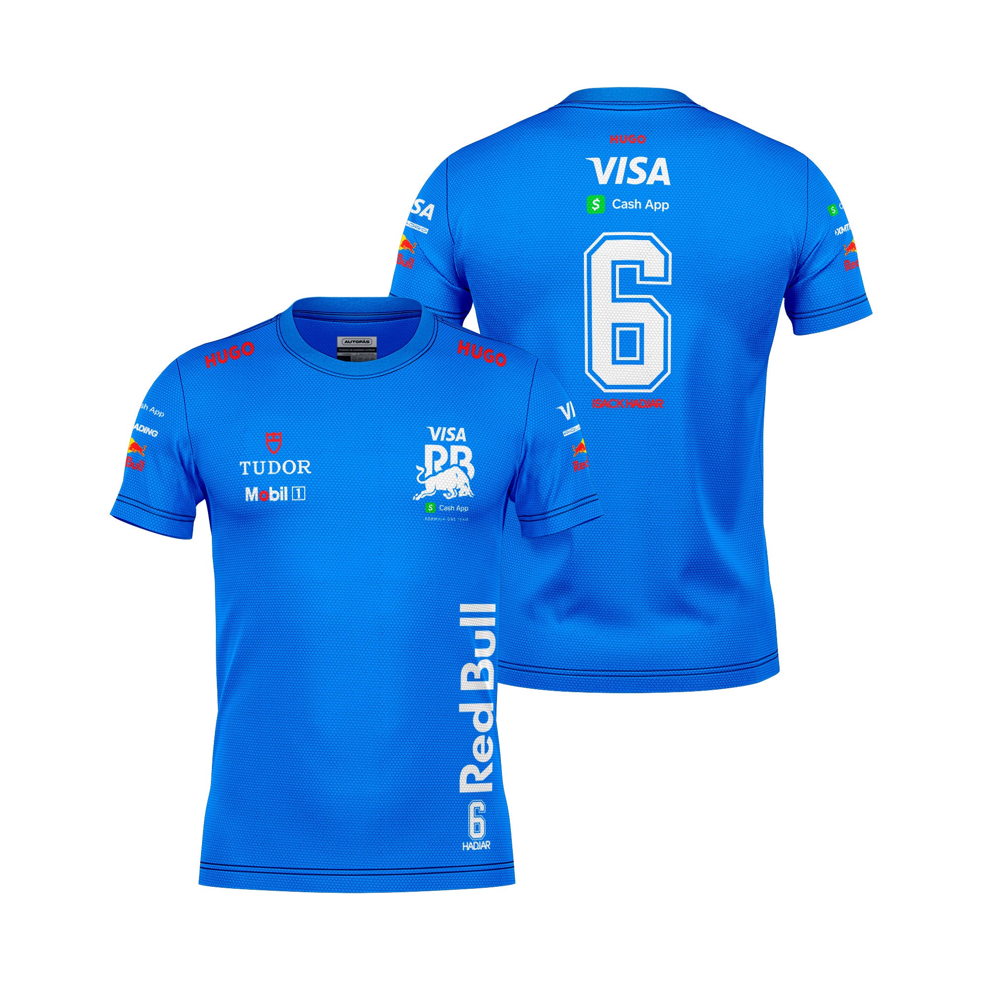 Camiseta Dryfit Racing Bulls  Isack Hadjar Azul Royal 2025