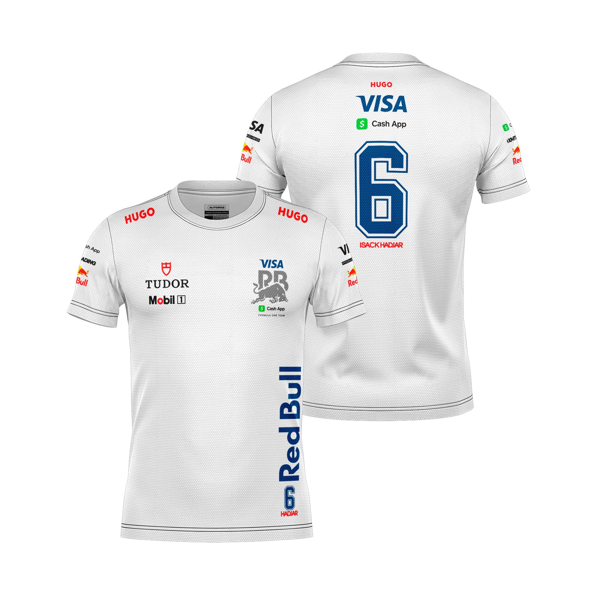 Camiseta Dryfit Racing Bulls  Isack Hadjar Branco 2025