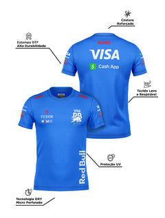 Camiseta Dryfit Racing Bulls  Equipe Azul Royal 2025