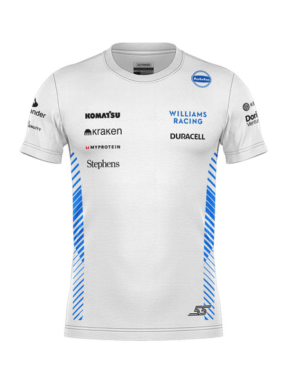 Camiseta Dryfit Williams Carlos Sainz Branco 2025