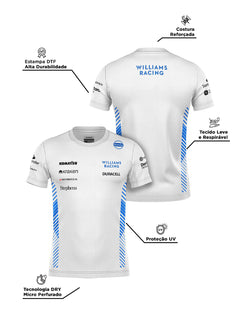 Camiseta Dryfit Williams Equipe Branco 2025