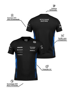 Camiseta Dryfit Williams Equipe Preto 2025