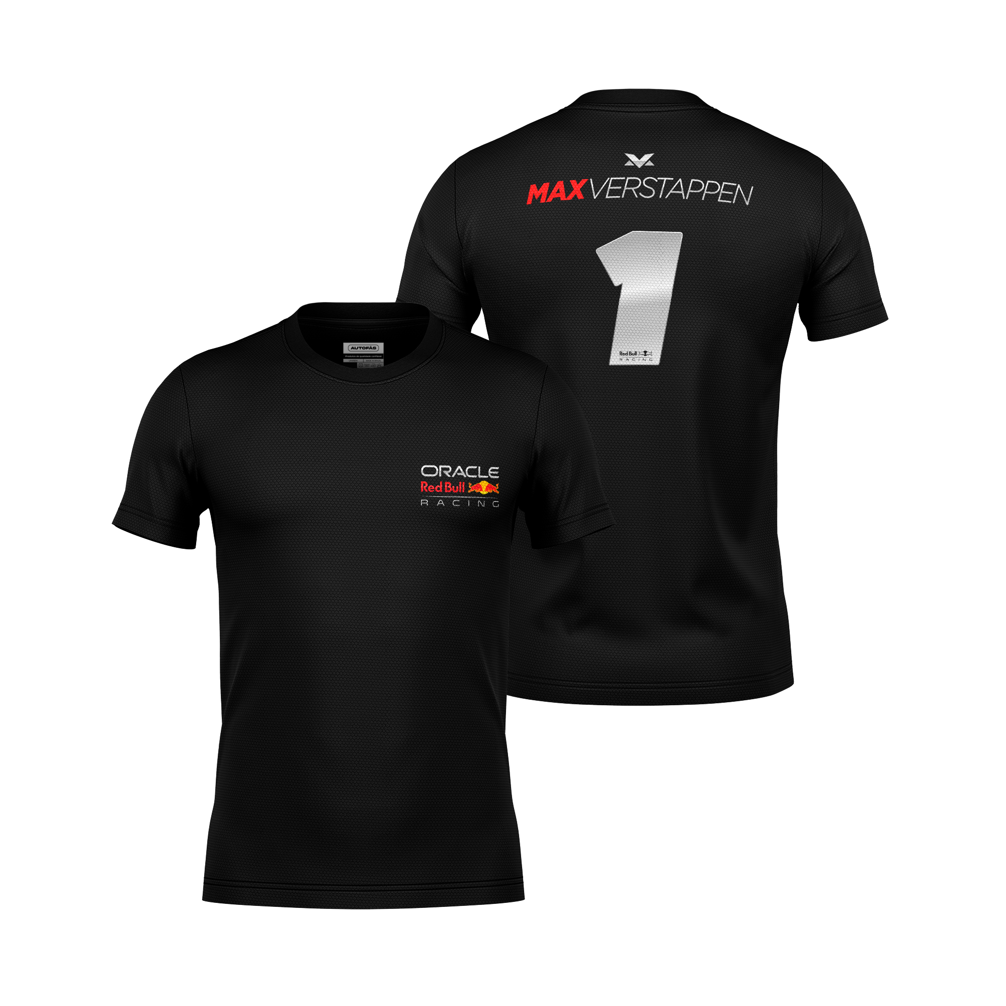 Camiseta Dryfit RedBull Max Verstappen Minimal Preto 2025