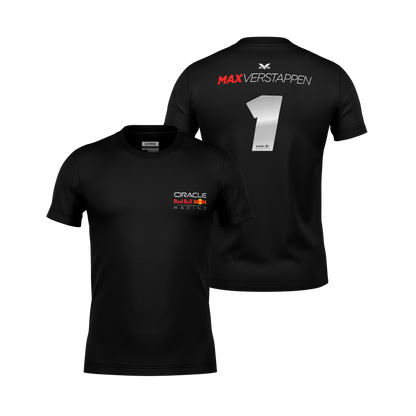 Camiseta Dryfit RedBull Max Verstappen Minimal Preto 2025