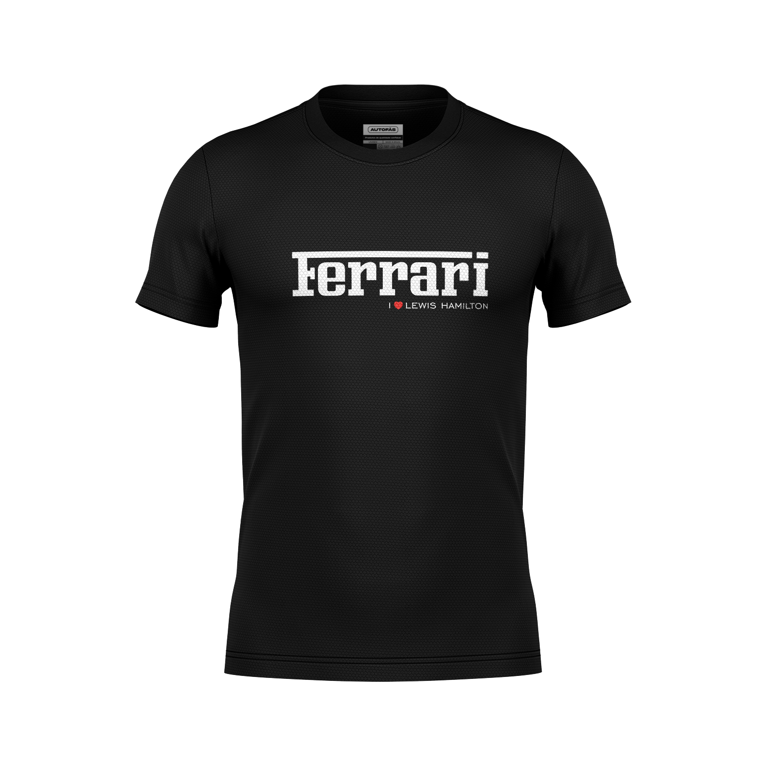 Camiseta Dryfit Ferrari Lewis Hamilton Minimal Preto 2025
