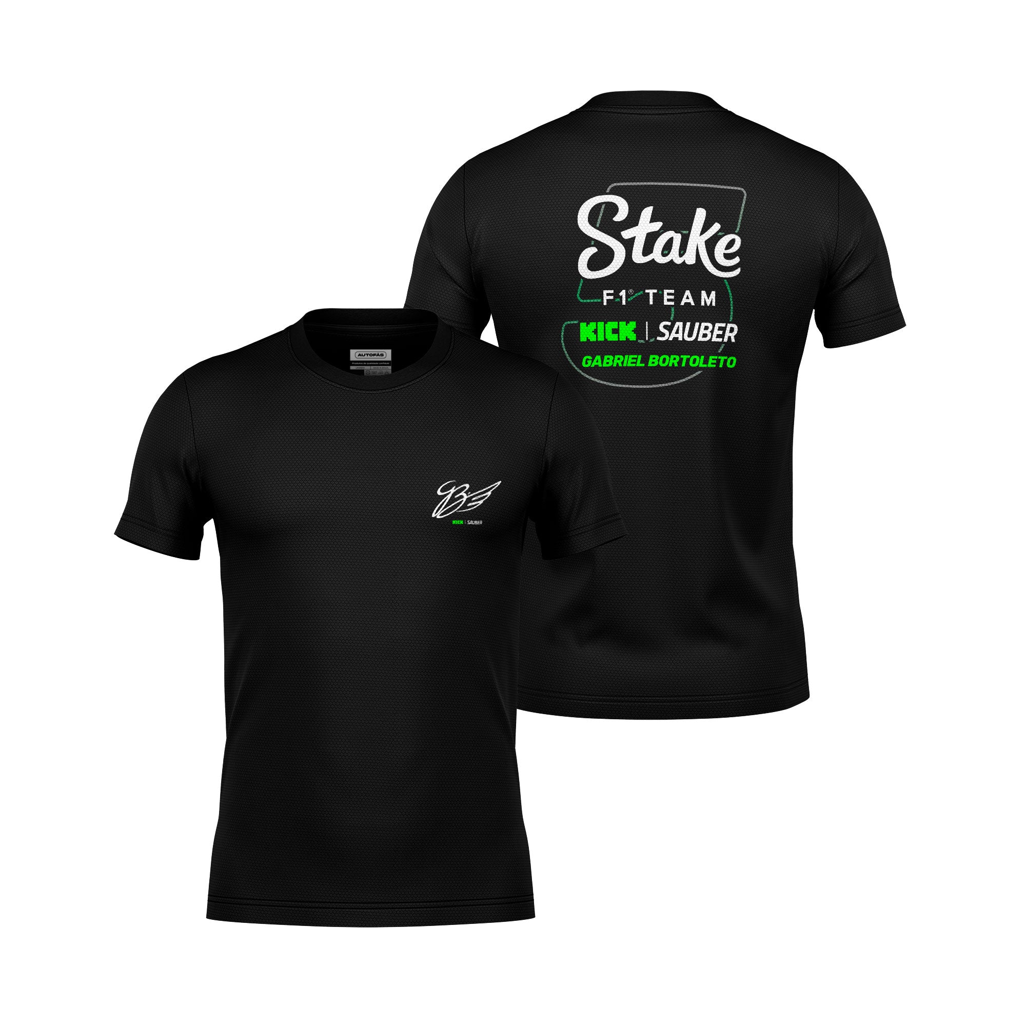 Camiseta Dryfit Sauber Gabriel Bortoleto II Minimal Preto 2025