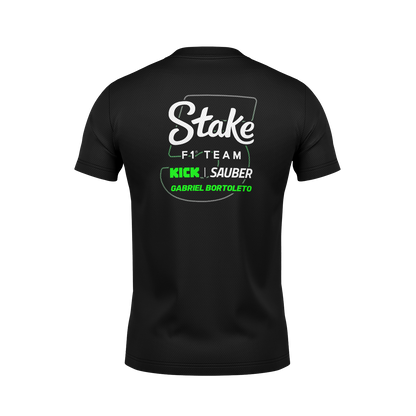 Camiseta Dryfit Sauber Gabriel Bortoleto II Minimal Preto 2025