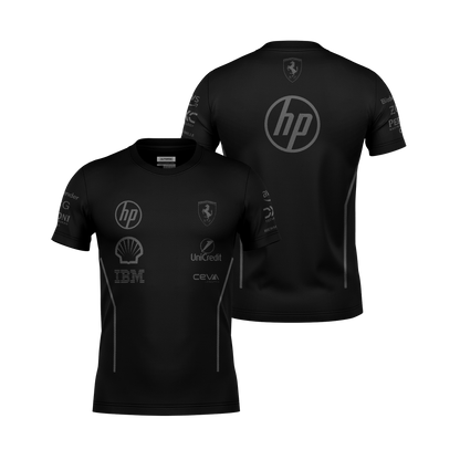 Camiseta Ferrari Equipe All Black 2025 Preto