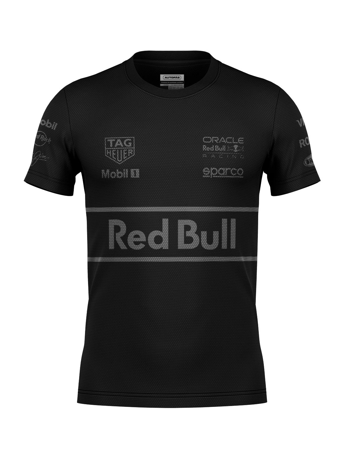Camiseta Dryfit RedBul Equipe All Black Preto